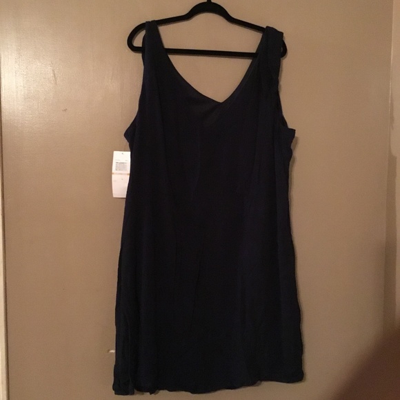 Nina Leonard plus size navy blu dress - Picture 3 of 3